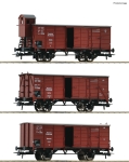 Roco 6600037 - H0 - 3-tlg. Set Gedeckte Güterwagen, DRG, Ep. II